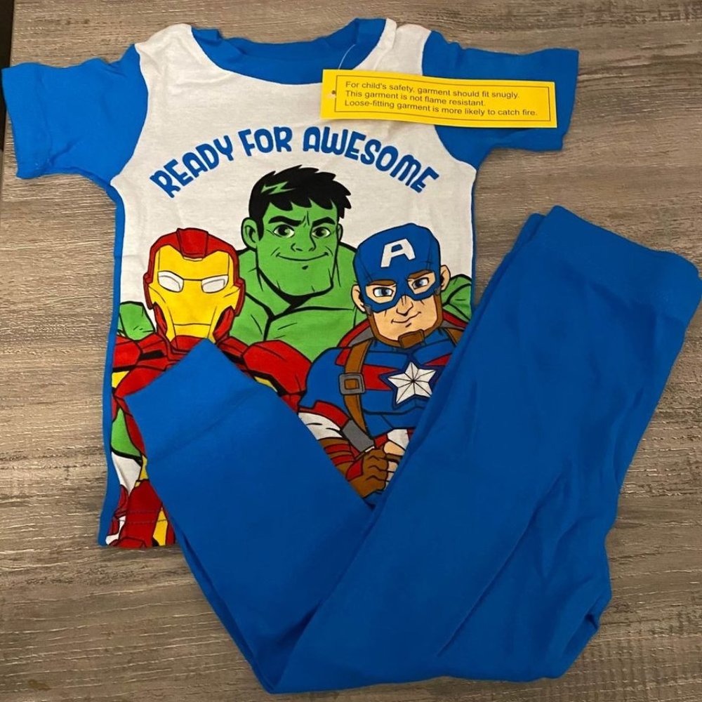 New avengers pajamas 3T